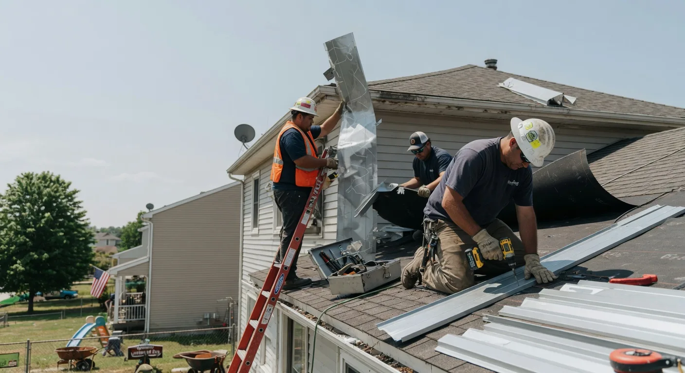 Storm Damage Metal Roof Repair in Stilesville, IN